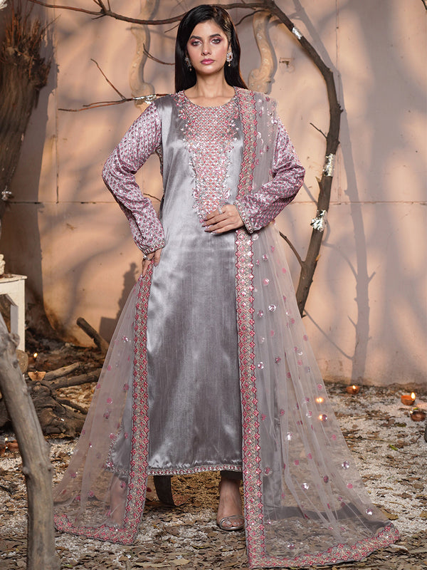 08 - AARZOO (STITCHED) | 3pcs | Ready-To-Wear Dress(All Sizes)🧵⚡