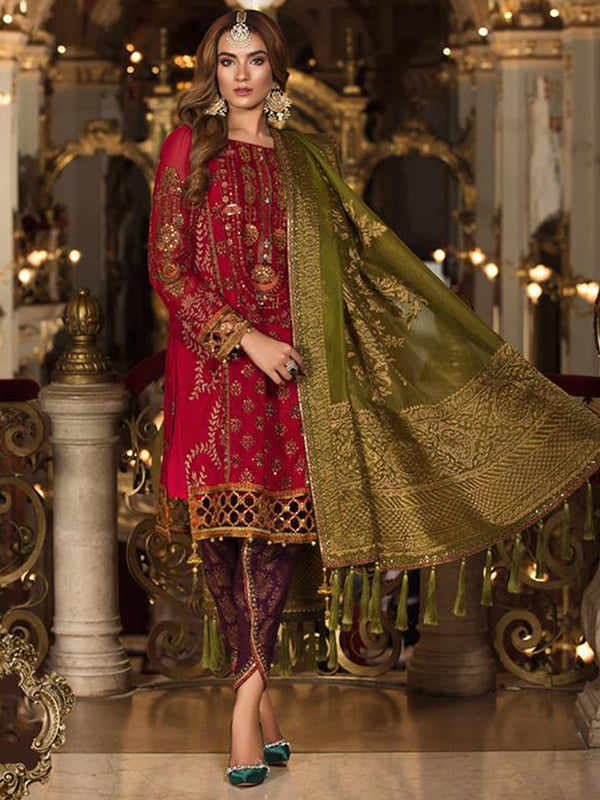 Maria B. Mbroidered BD-1609 (STITCHED) | 3pcs | Ready-To-Wear Dress (All Sizes)🧵⚡