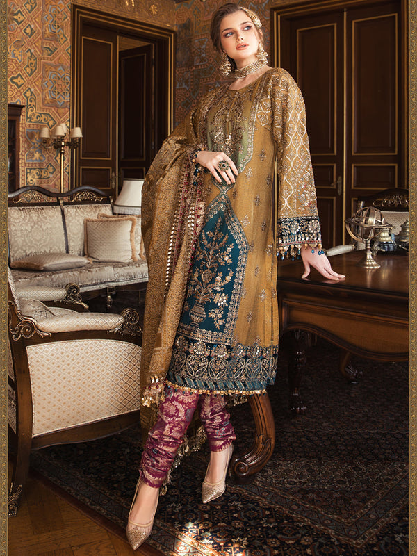 Maria B. Mbroidered BD-2001 (STITCHED) | 3pcs | Ready-To-Wear Dress (All Sizes)🧵⚡