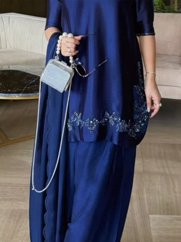 KAIDA Classic - Blue (STITCHED) | 3pcs | Ready-To-Wear Dress (All Sizes)๐งตโก
