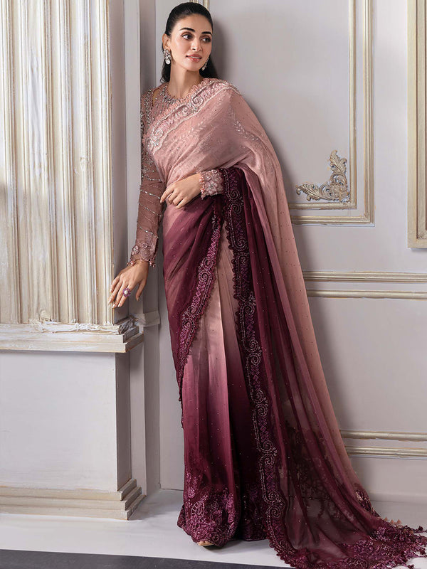 Maria B. Mbroidered BD-3001 Saree (STITCHED) | 3pcs | Ready-To-Wear Dress (All Sizes)🧵⚡