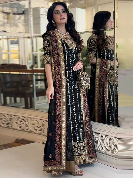 Haris Shakeel - Black 05 (STITCHED) | 3pcs | Ready-To-Wear Dress (All Sizes)🧵⚡